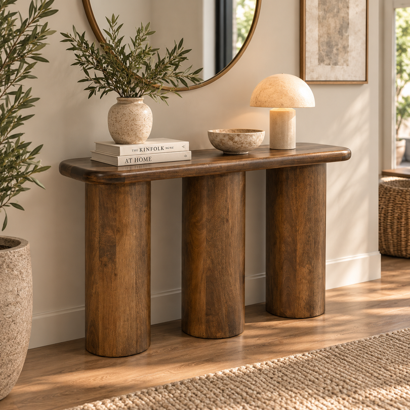 Mork Solid Mango Wood Sofa Table-thumbmail-4