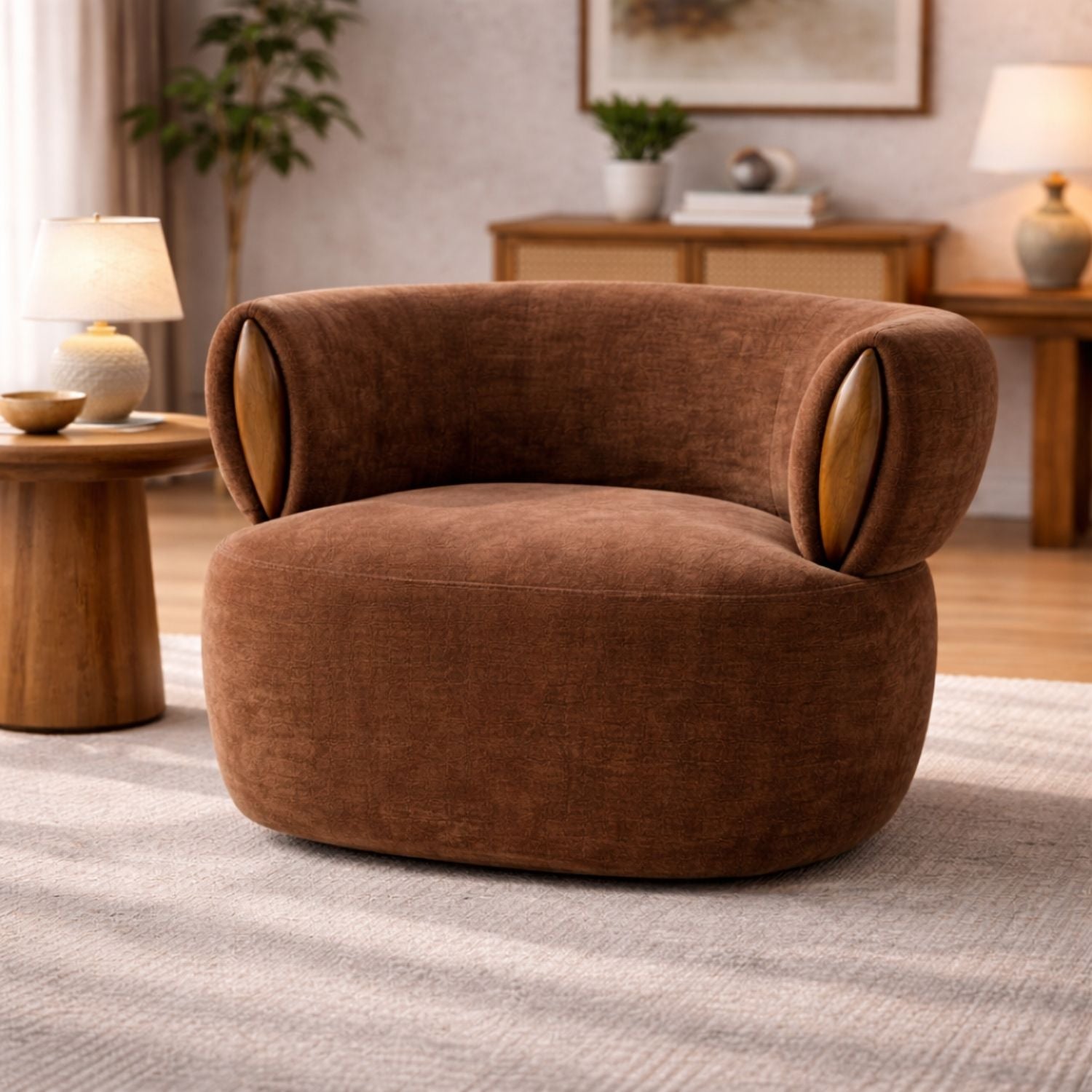 Mara Curved Accent Chair