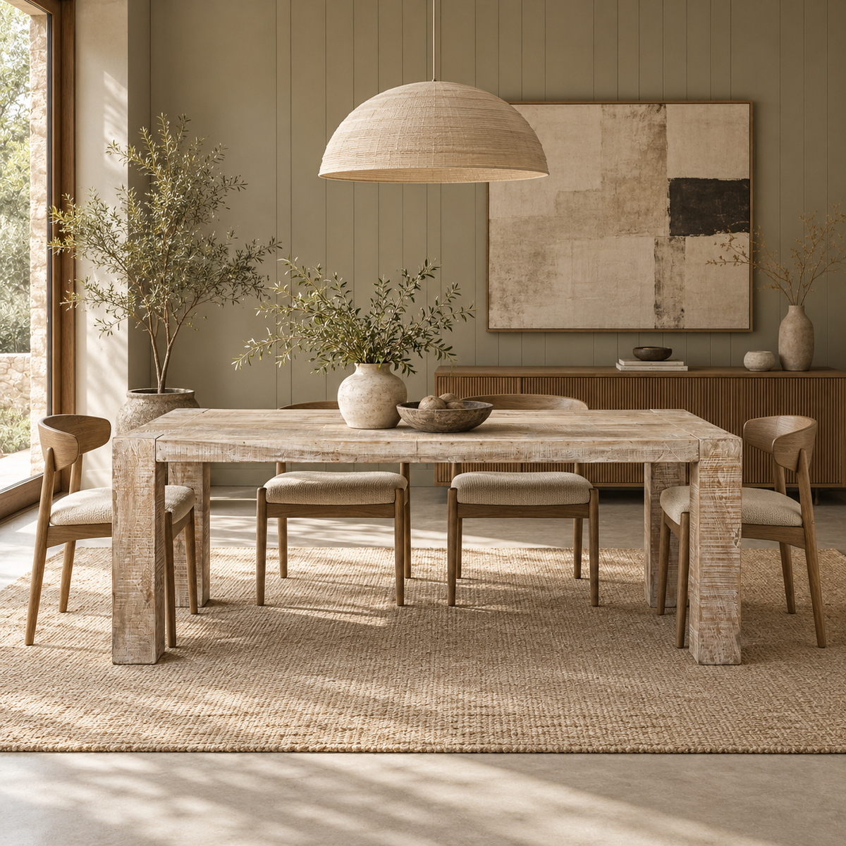McArthur Whitewash Reclaimed Wood Dining Table-thumbmail-2