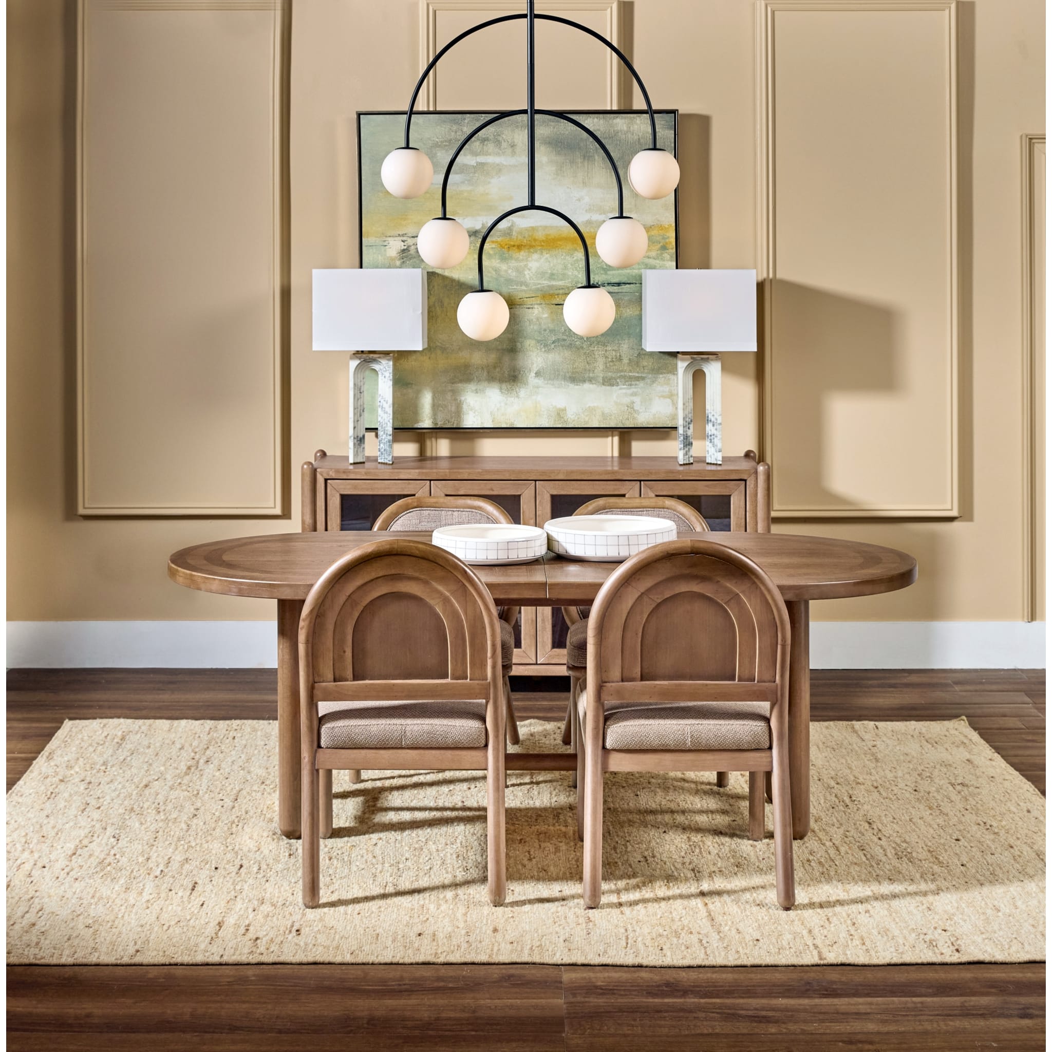 Amara Upholstered Arc Back Dining Chair – Claystone-thumbmail-6