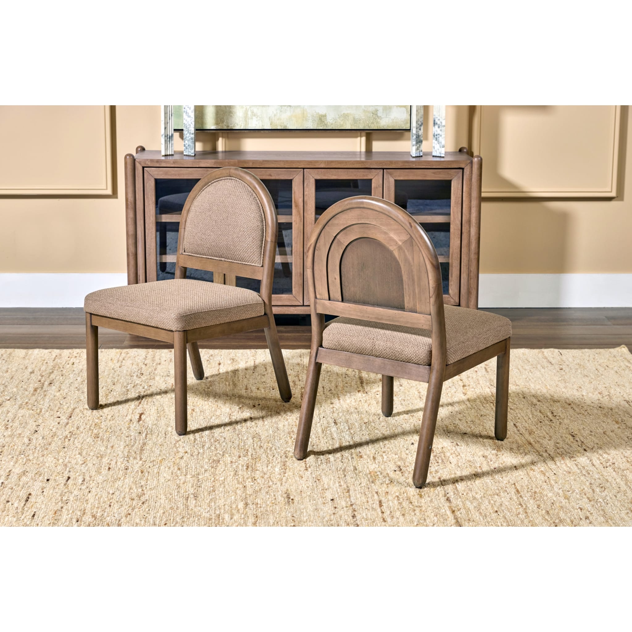 Amara Upholstered Arc Back Dining Chair – Claystone-thumbmail-8