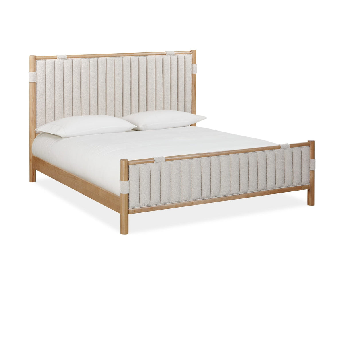 Fiora Upholstered Panel Bed in Ginger and Brun Bouclé-thumbmail-5