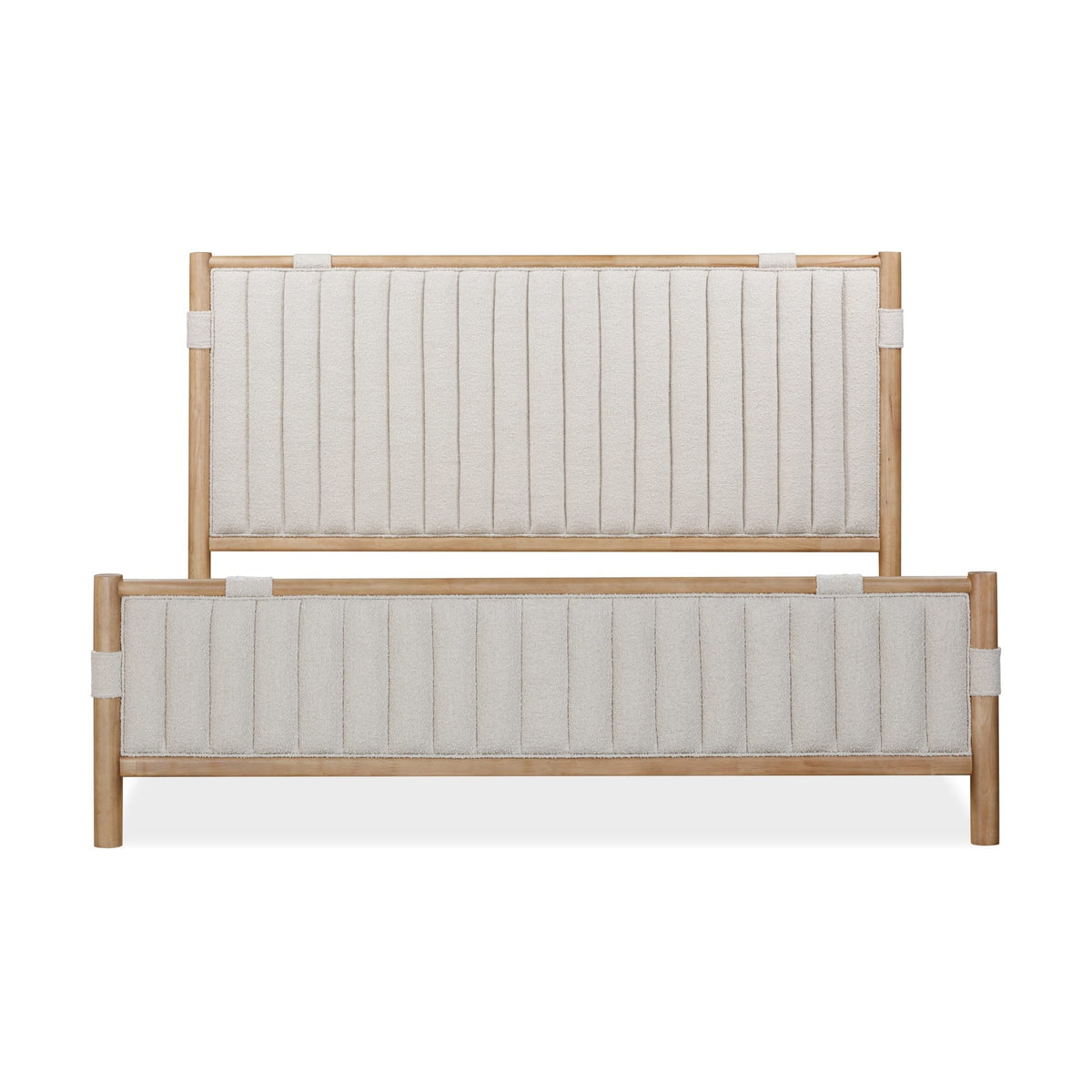 Fiora Upholstered Panel Bed in Ginger and Brun Bouclé-thumbmail-7