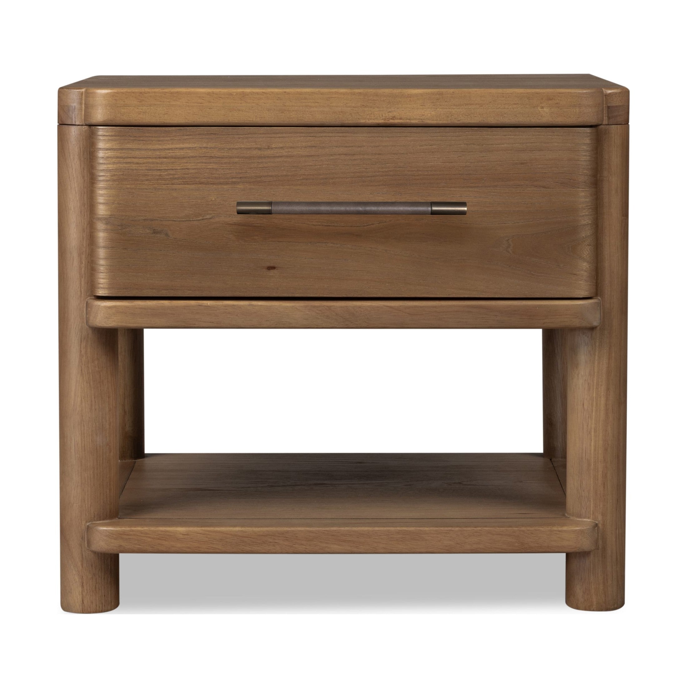 Perla 1-Drawer Nightstand with Open Shelf – Cabin Glow Finish-thumbmail-1