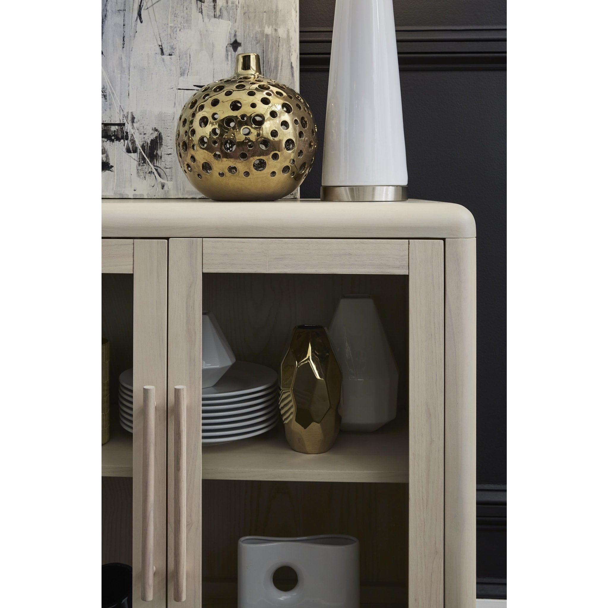 Sunniva Glass Door Sideboard – White Sand-thumbmail-4