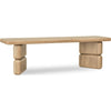 Nelly Acacia Wood Dining Bench in Lioness Finish
