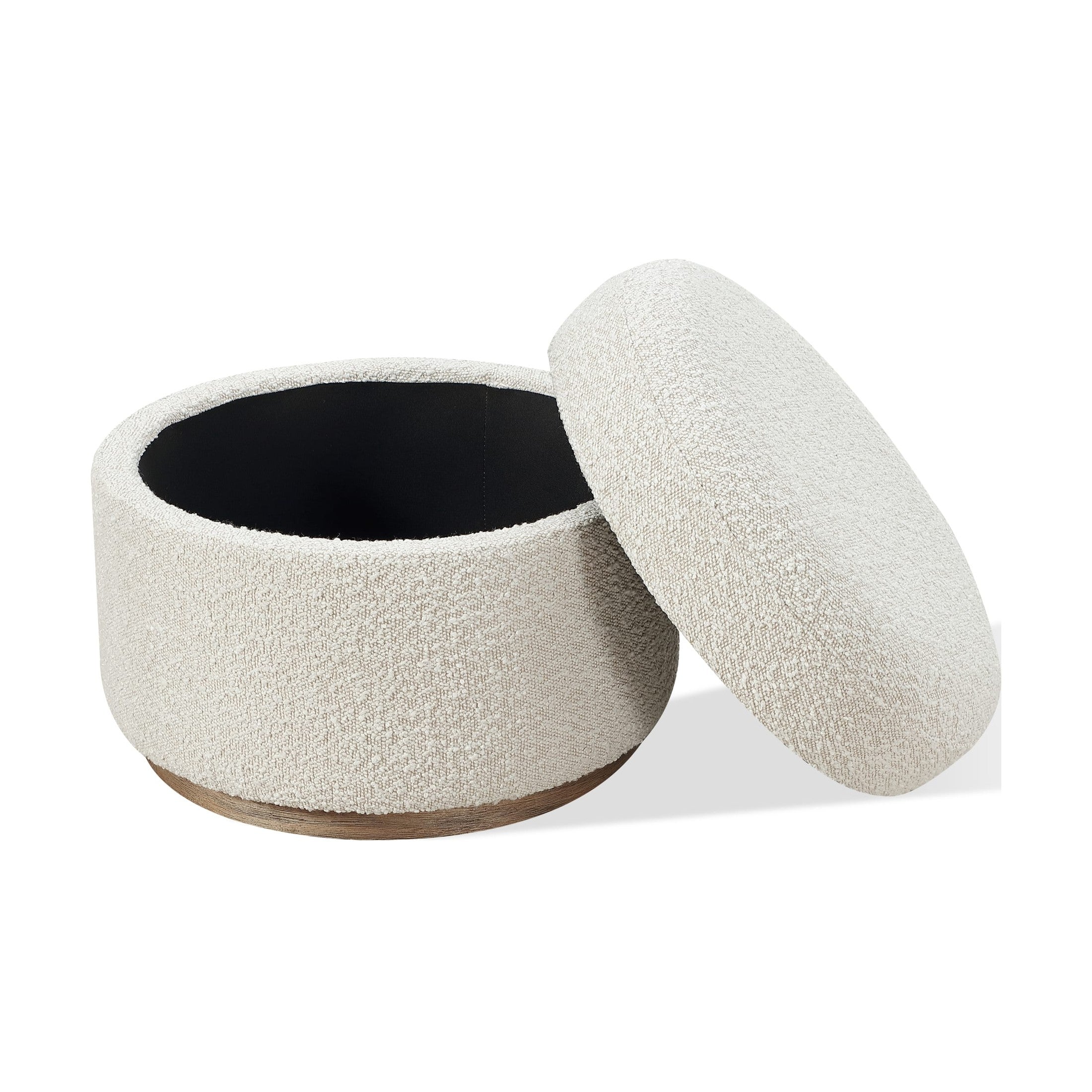 Sorena Upholstered Storage Ottoman – Ricotta Bouclé-thumbmail-2