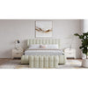 Silla Upholstered Bed with Tall Headboard in Sandy Chenille