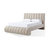 Silla Upholstered Bed with Tall Headboard in Sandy Chenille