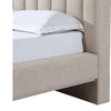 Silla Upholstered Bed with Tall Headboard in Sandy Chenille