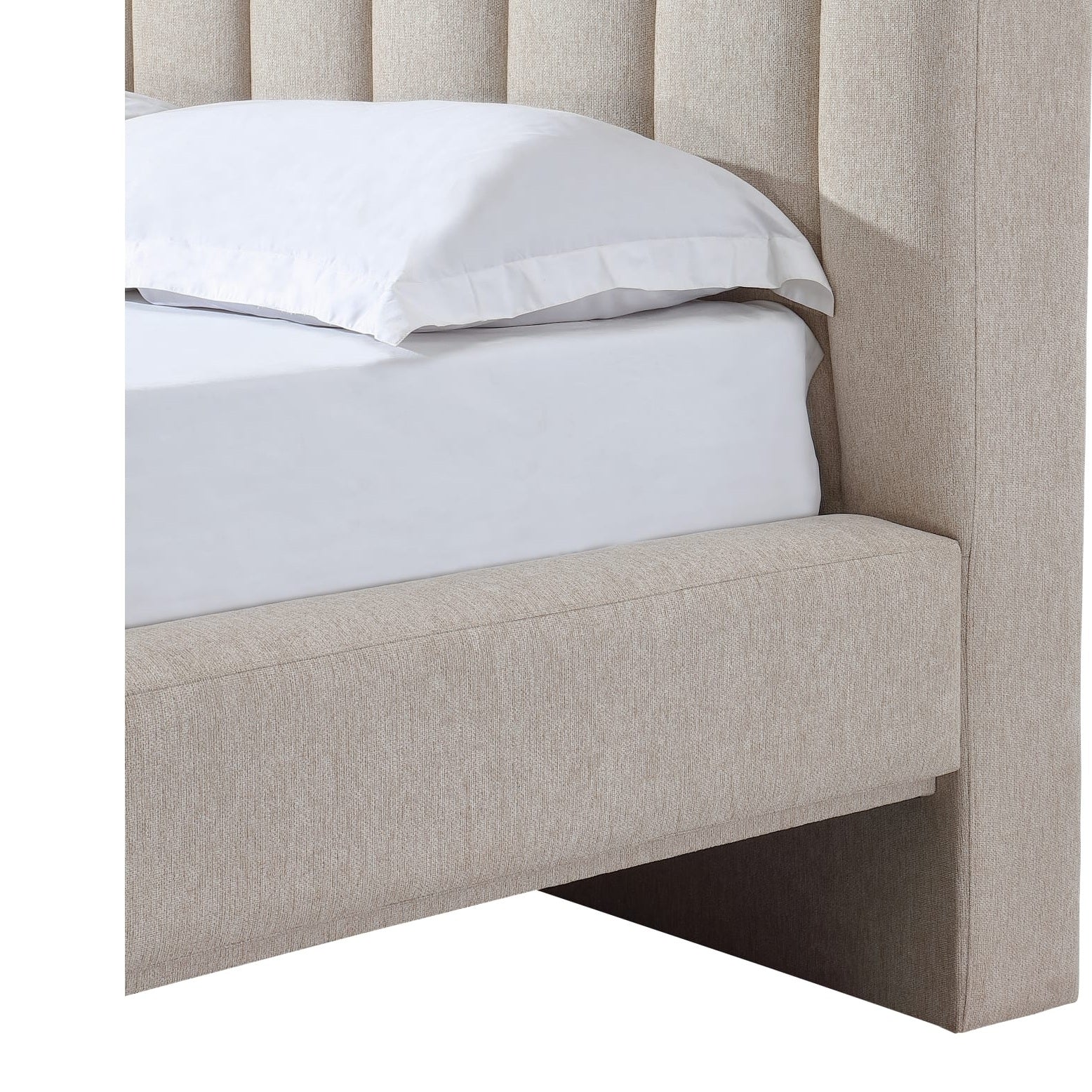 Silla Upholstered Bed with Tall Headboard in Sandy Chenille-thumbmail-8