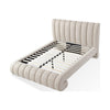 Silla Upholstered Bed with Tall Headboard in Sandy Chenille