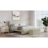 Silla Upholstered Bed with Tall Headboard in Sandy Chenille