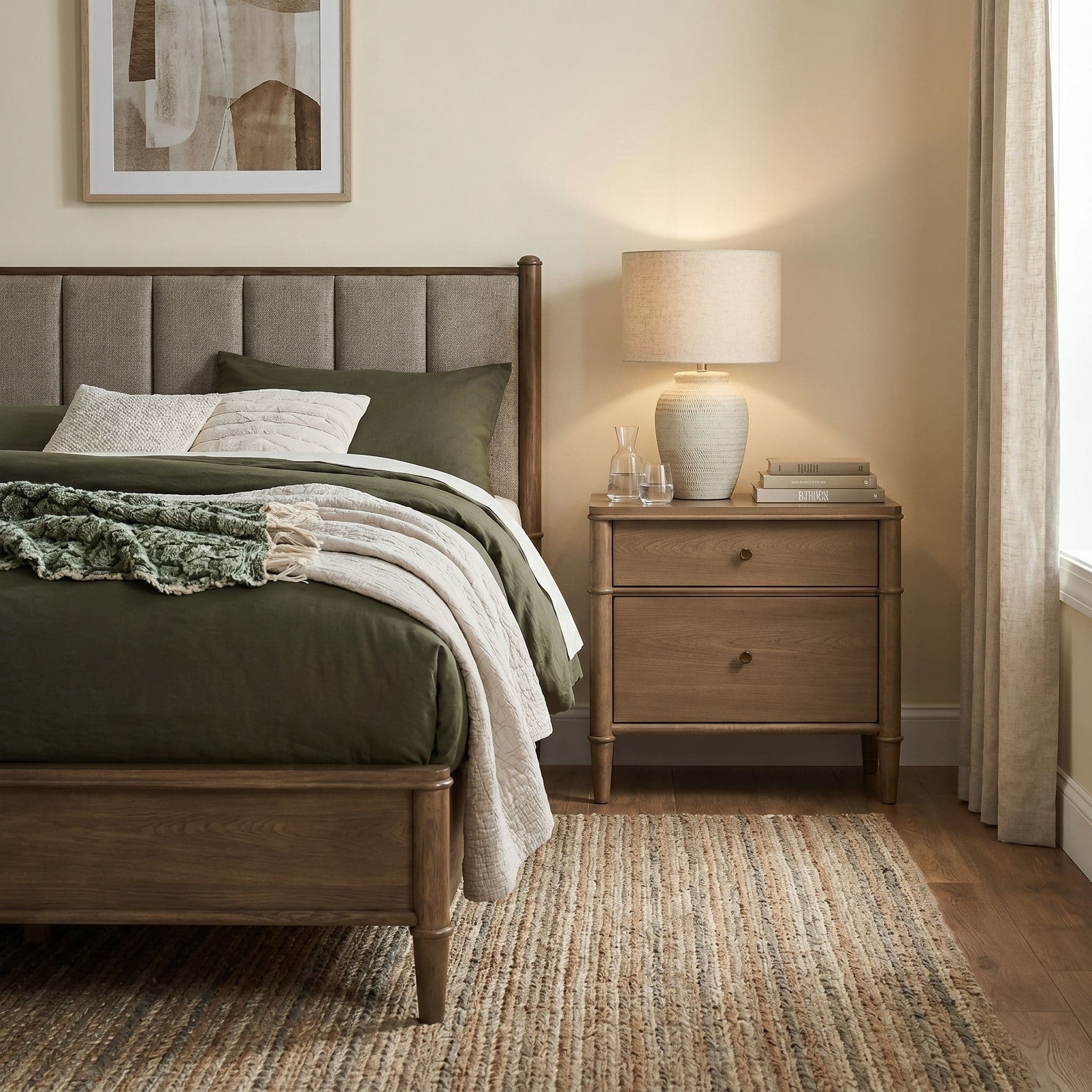 Lennox 2-Drawer Nightstand with Charging Station – Claystone-thumbmail-2