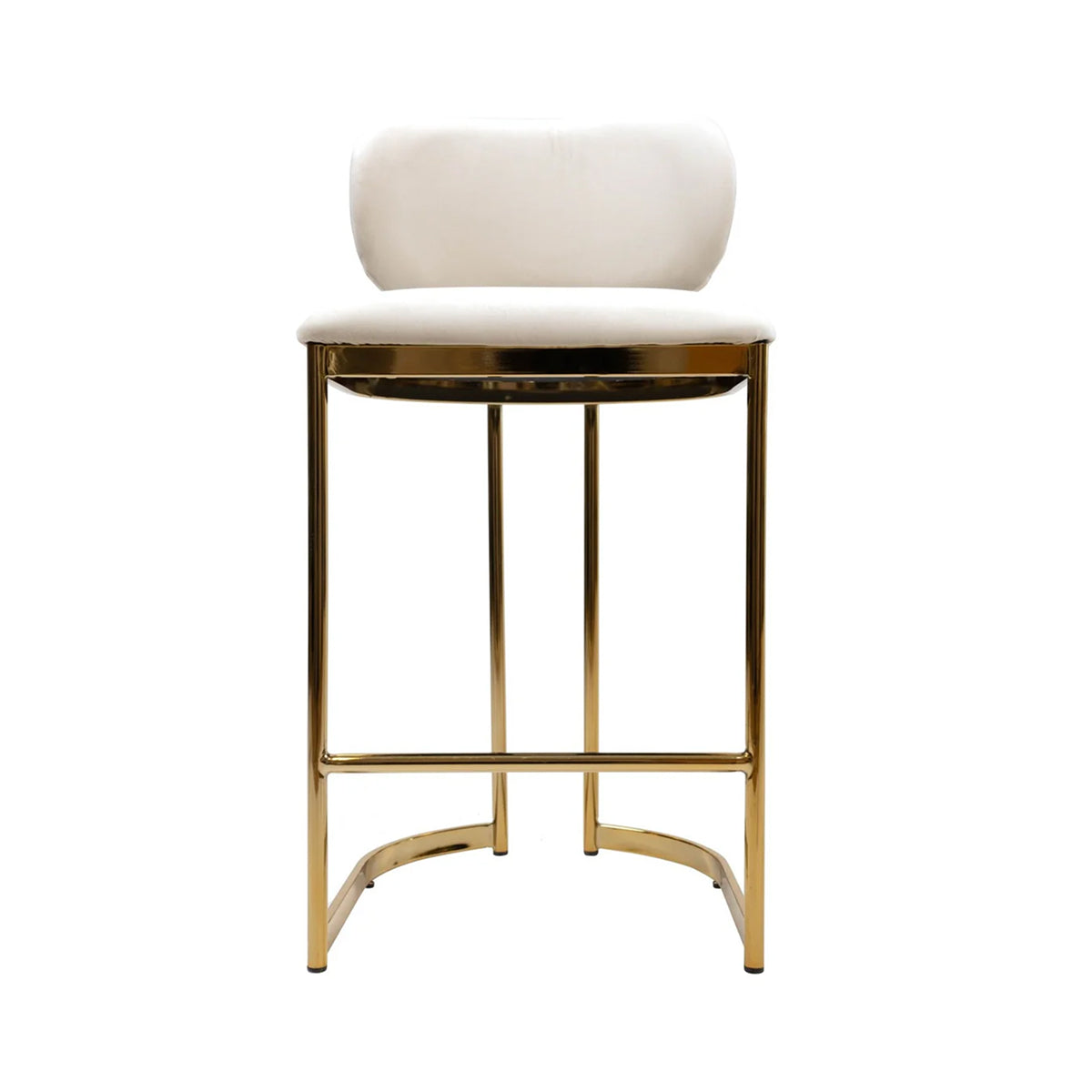 Monti Gold & Cream Velvet Counter Height Stool