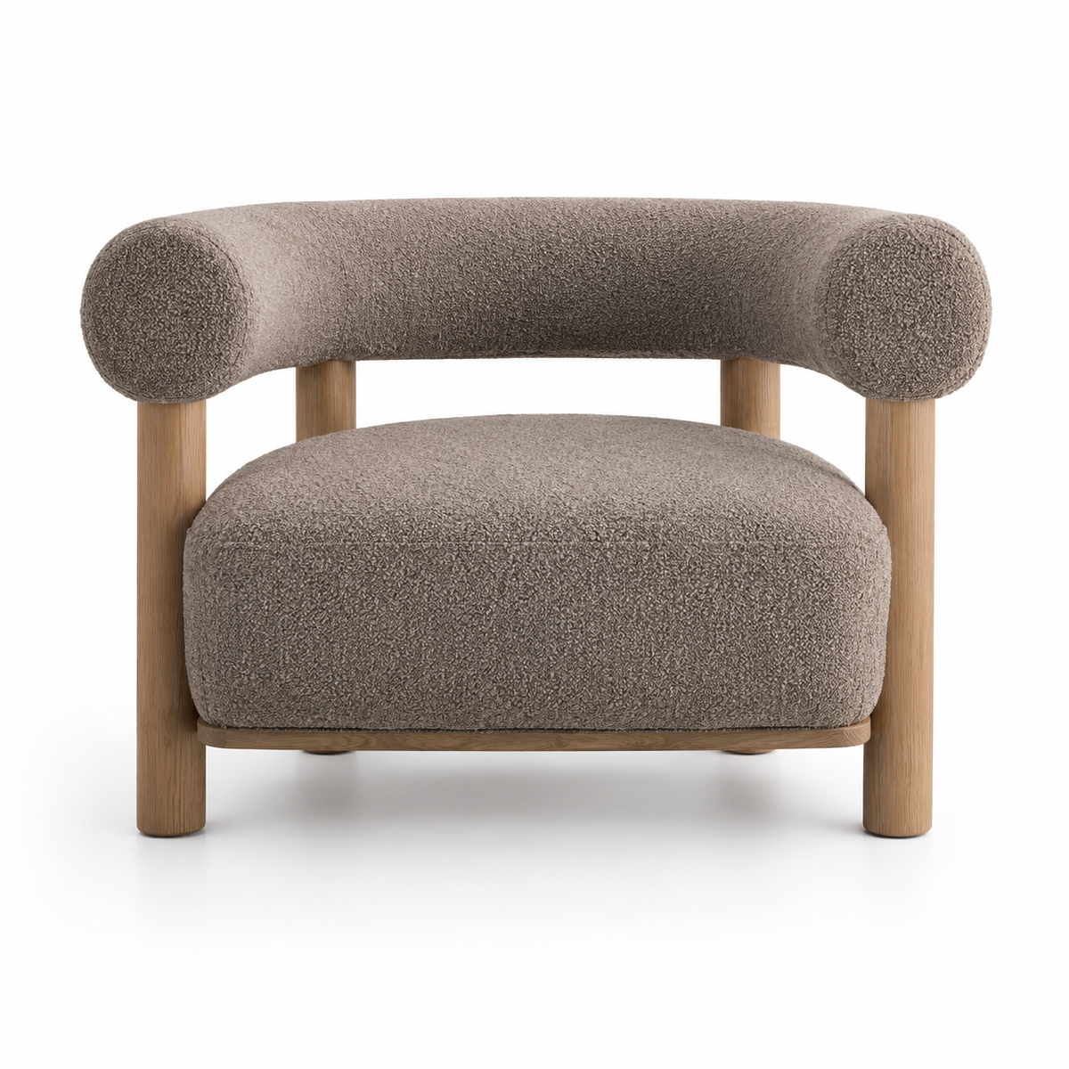 Metsa Modern Upholstered Accent Chair with Ash Wood Legs-thumbmail-1