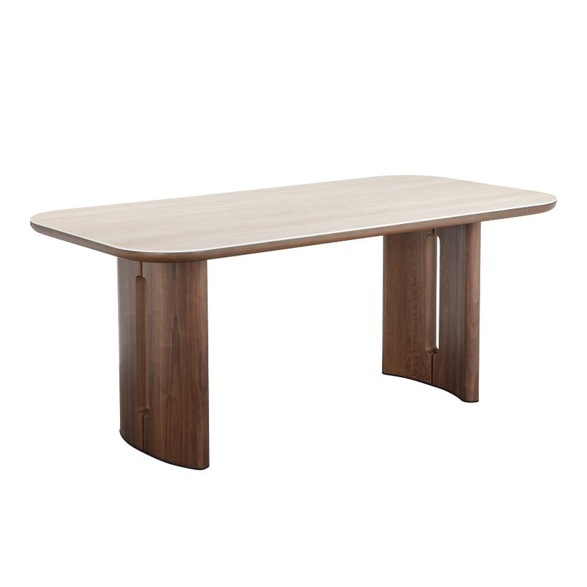 Kendo Dining Table with Travertine Ceramic Top-thumbmail-2