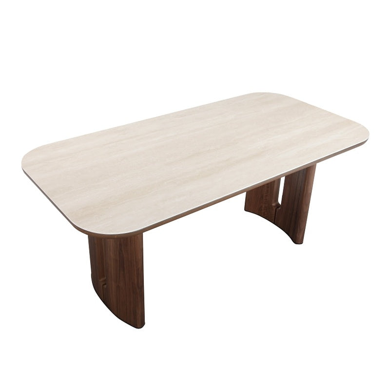 Kendo Dining Table with Travertine Ceramic Top-thumbmail-3