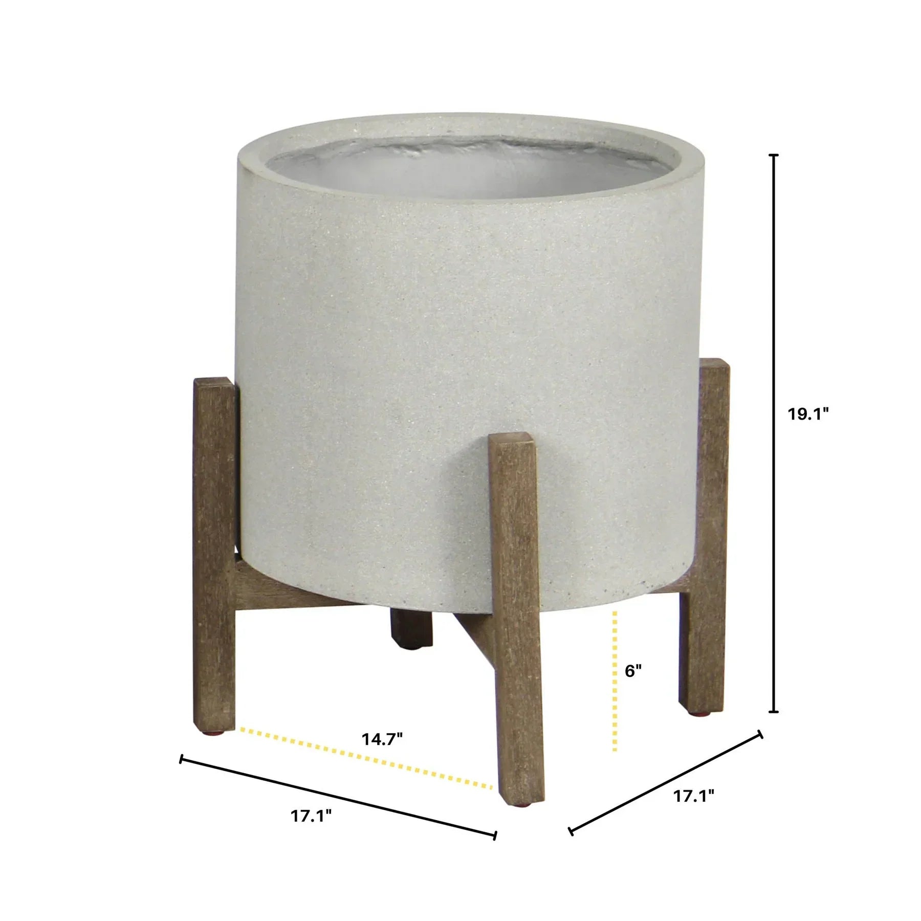 Patio Round Standing Pot - Natural Stone-thumbmail-12