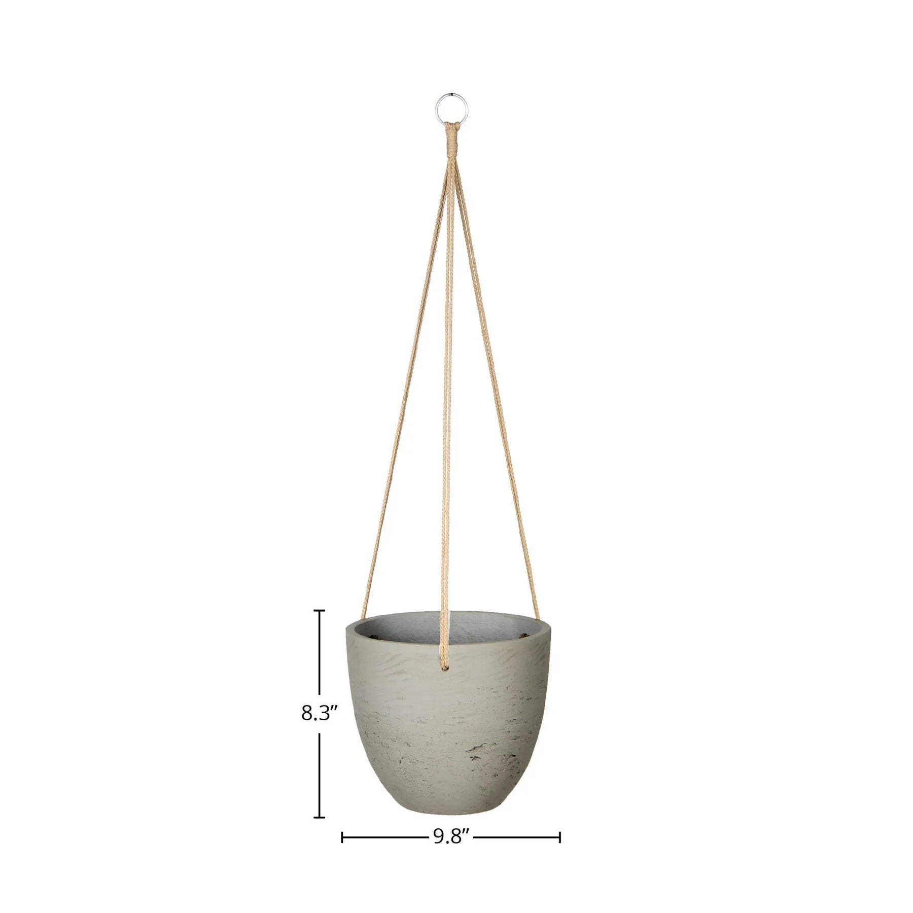 Classic Medium Hanging Pot - Cement Grey-thumbmail-3
