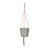 Craft Small Hanging Pot With Netting - Cement Grey