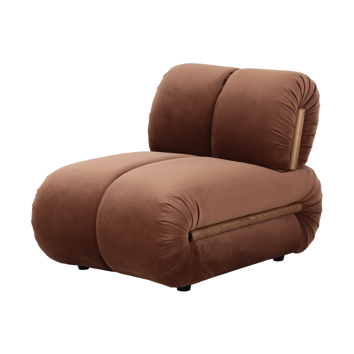 Roux Plush Lounge Accent Chair – Cognac Brown-thumbmail-3