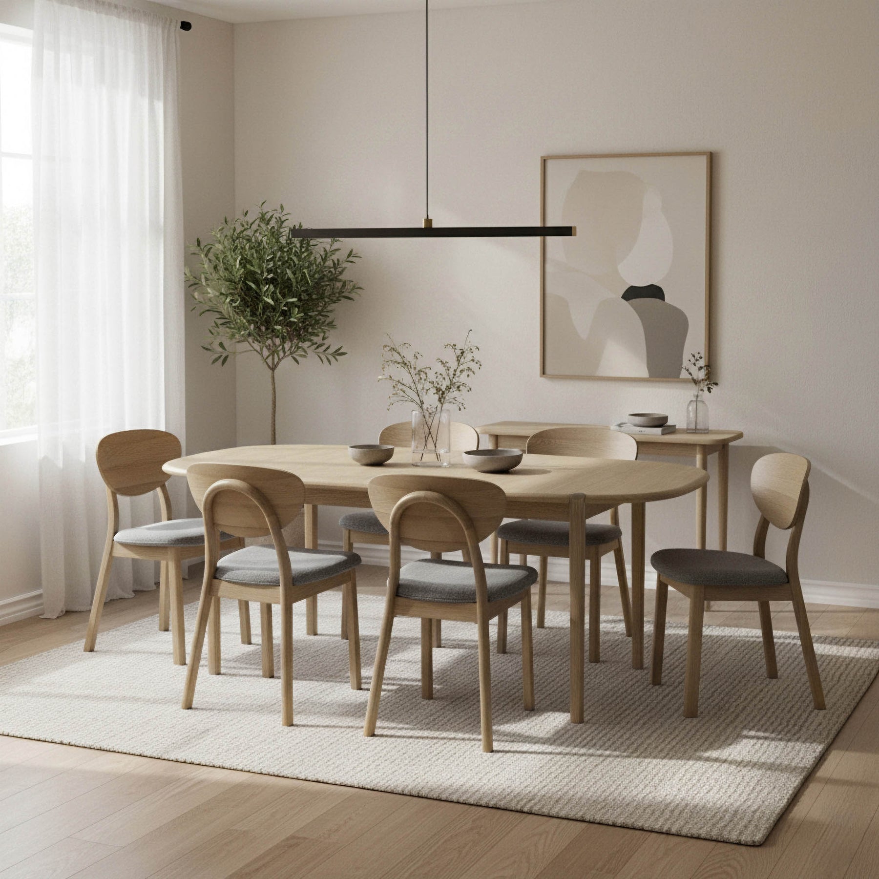 Runway Dining Table 82" - Light Oak