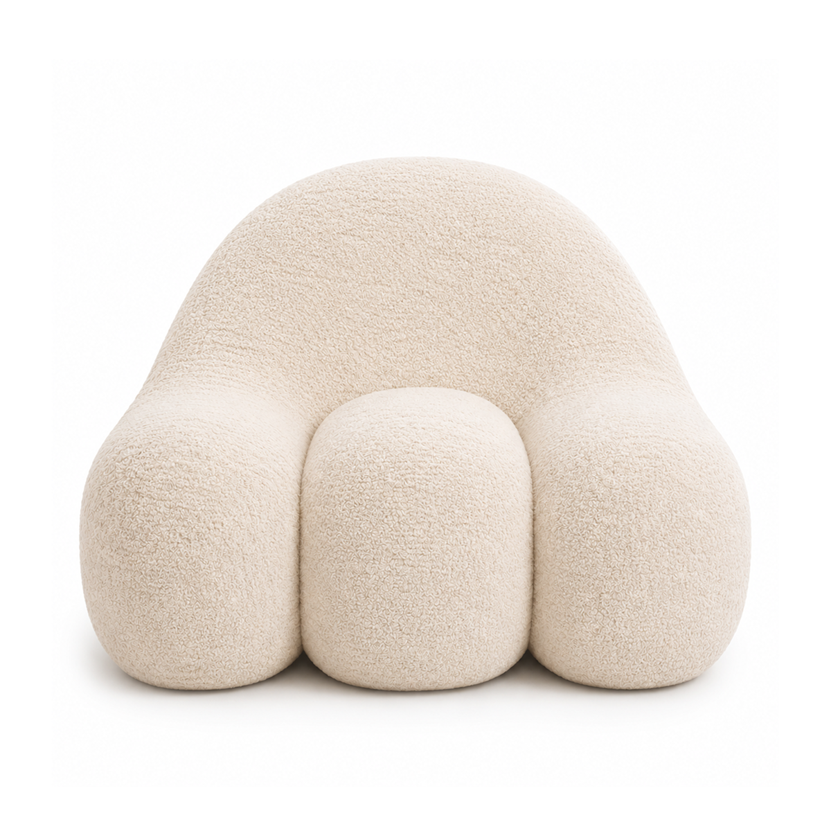 Front profile, soft, rounded silhouette accent chair - Hygge Design House