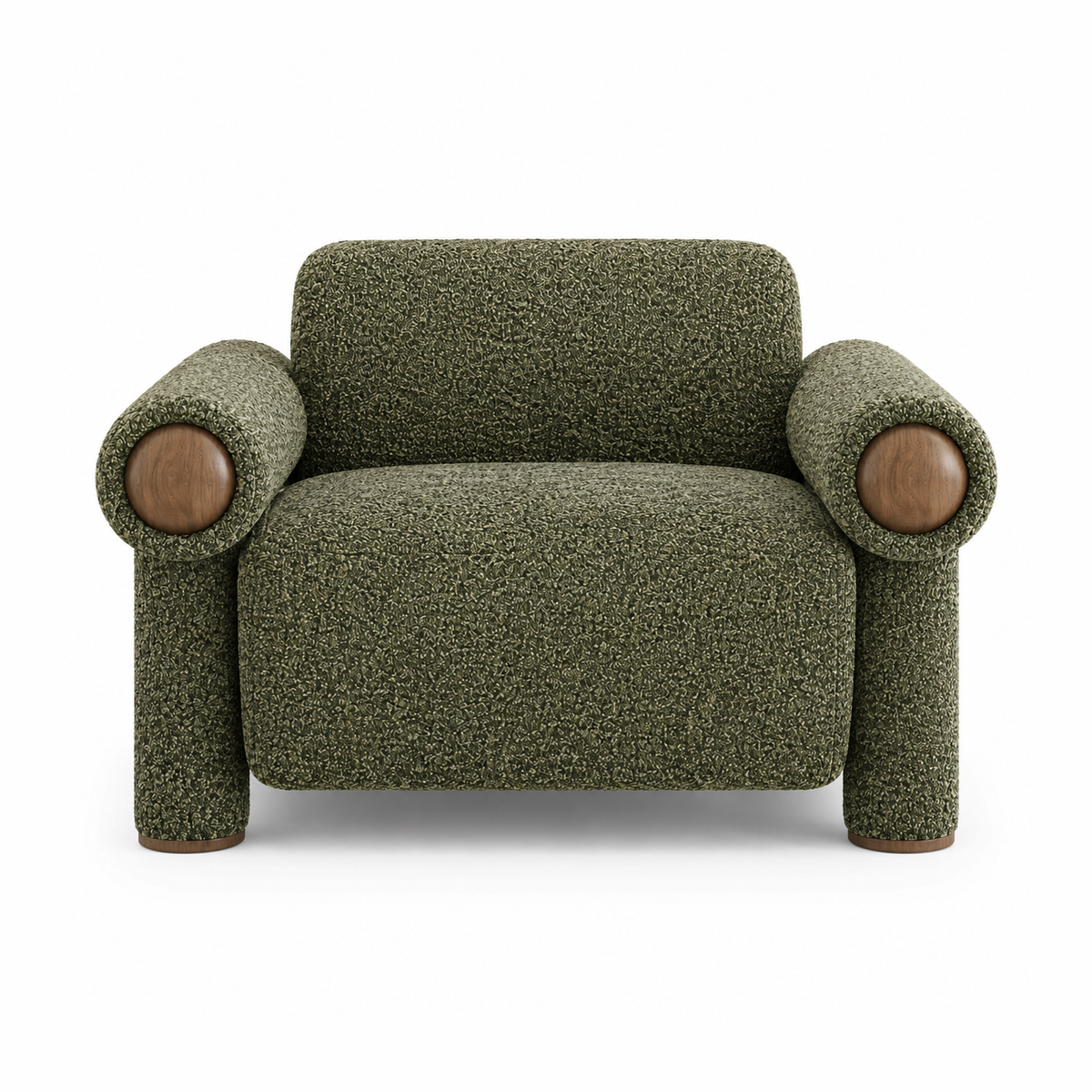 Riva Upholstered Accent Chair – Deep Olive Green-thumbmail-1