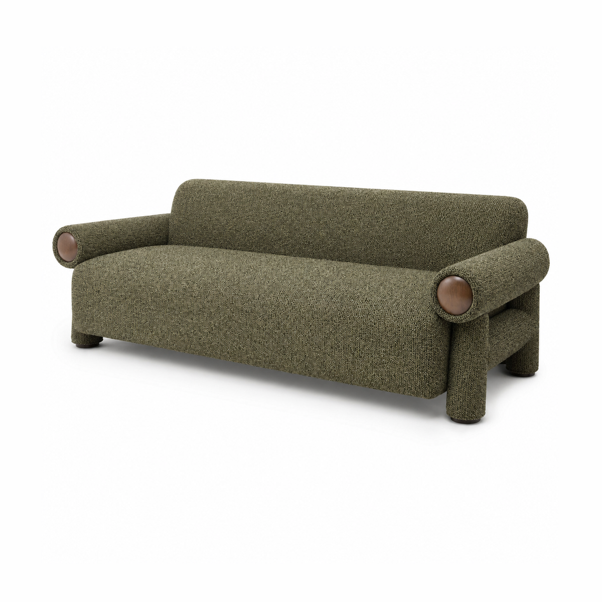 Riva Upholstered Sofa – Deep Olive Green-thumbmail-3