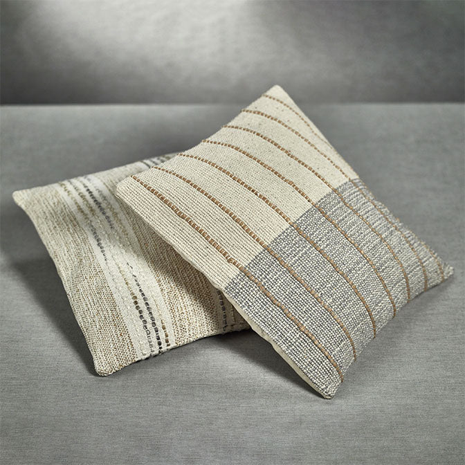 Malaga Cotton Stripe Throw Pillow