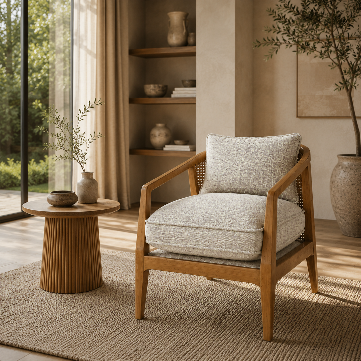 Rosa Club Chair - Sand Boucle