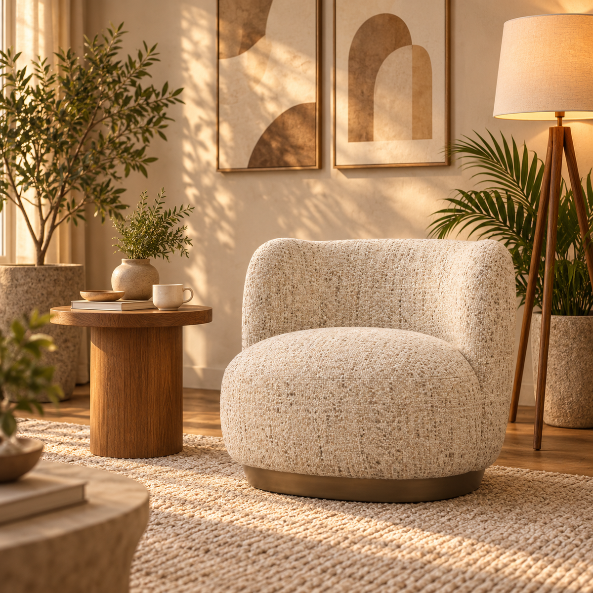 Ravi Sculptural Accent Chair – Natural Oat-thumbmail-2