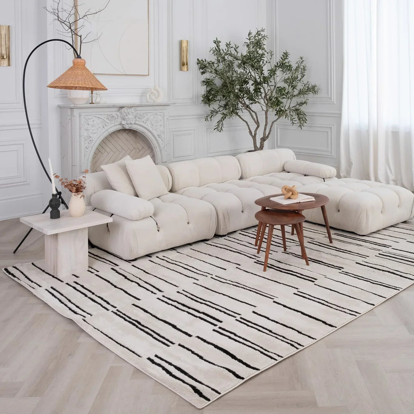 Dorus Cream Linear Stripe Rug – 5x8-thumbmail-9