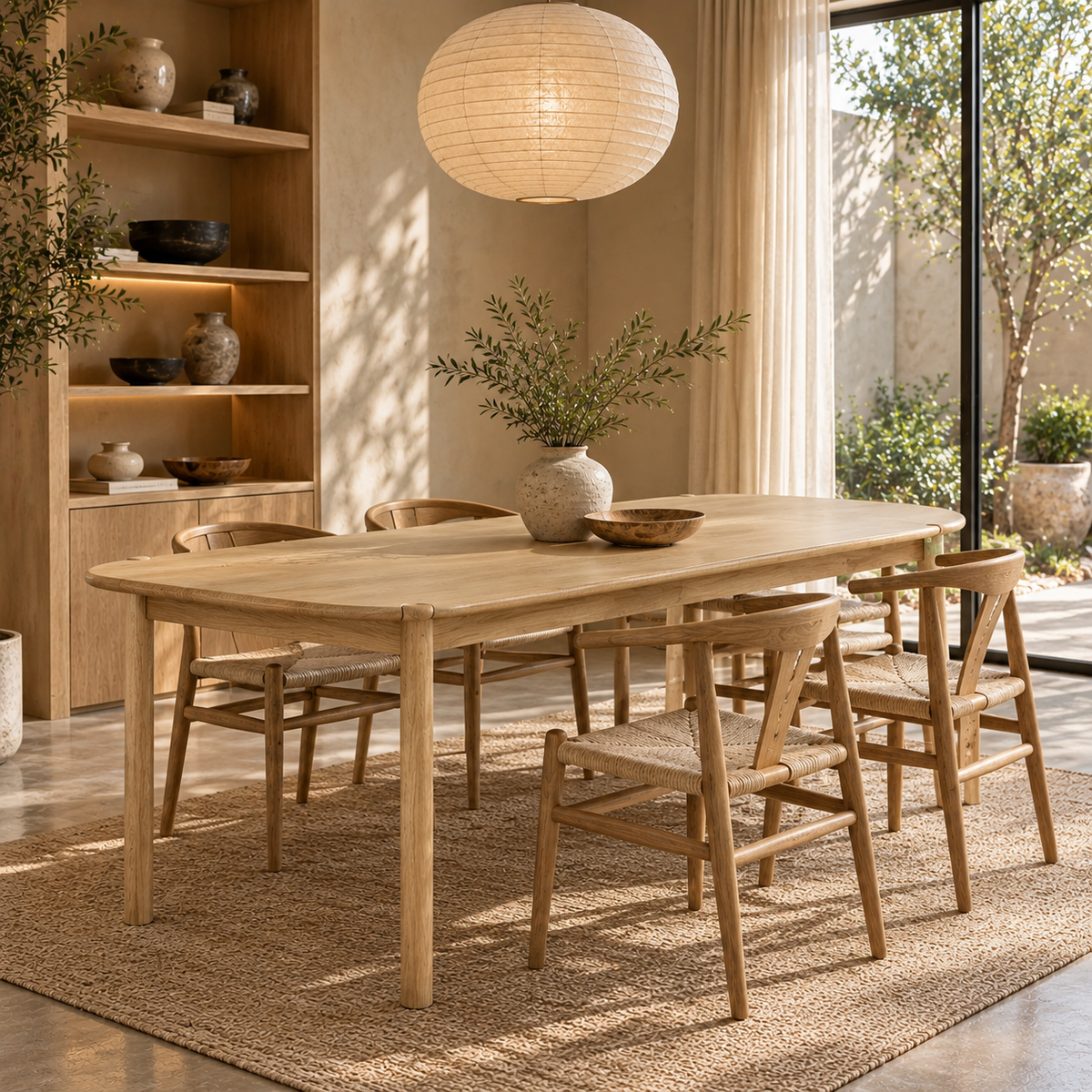 Runway Dining Table 82" - Light Oak