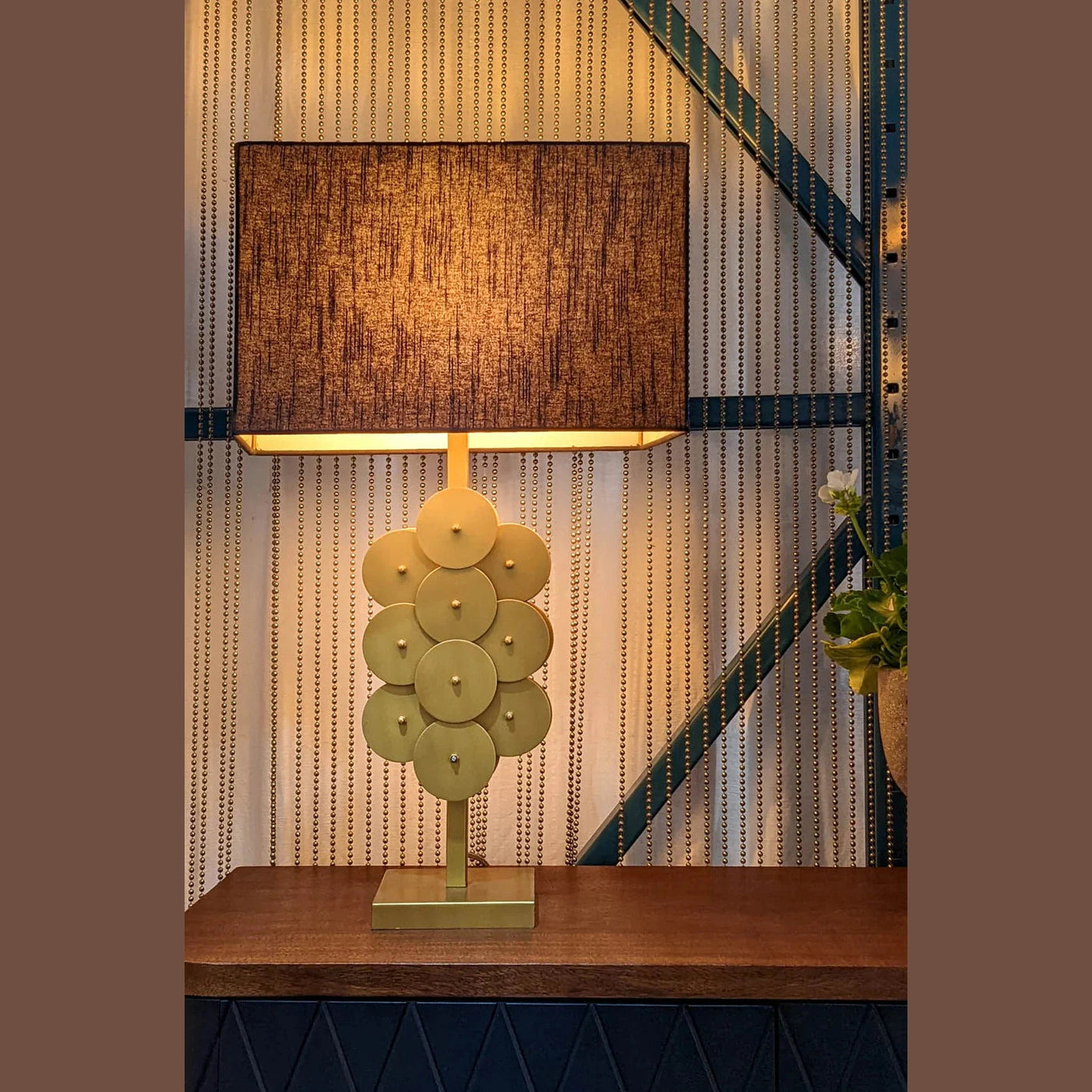 Skye Brass Disc Lamp