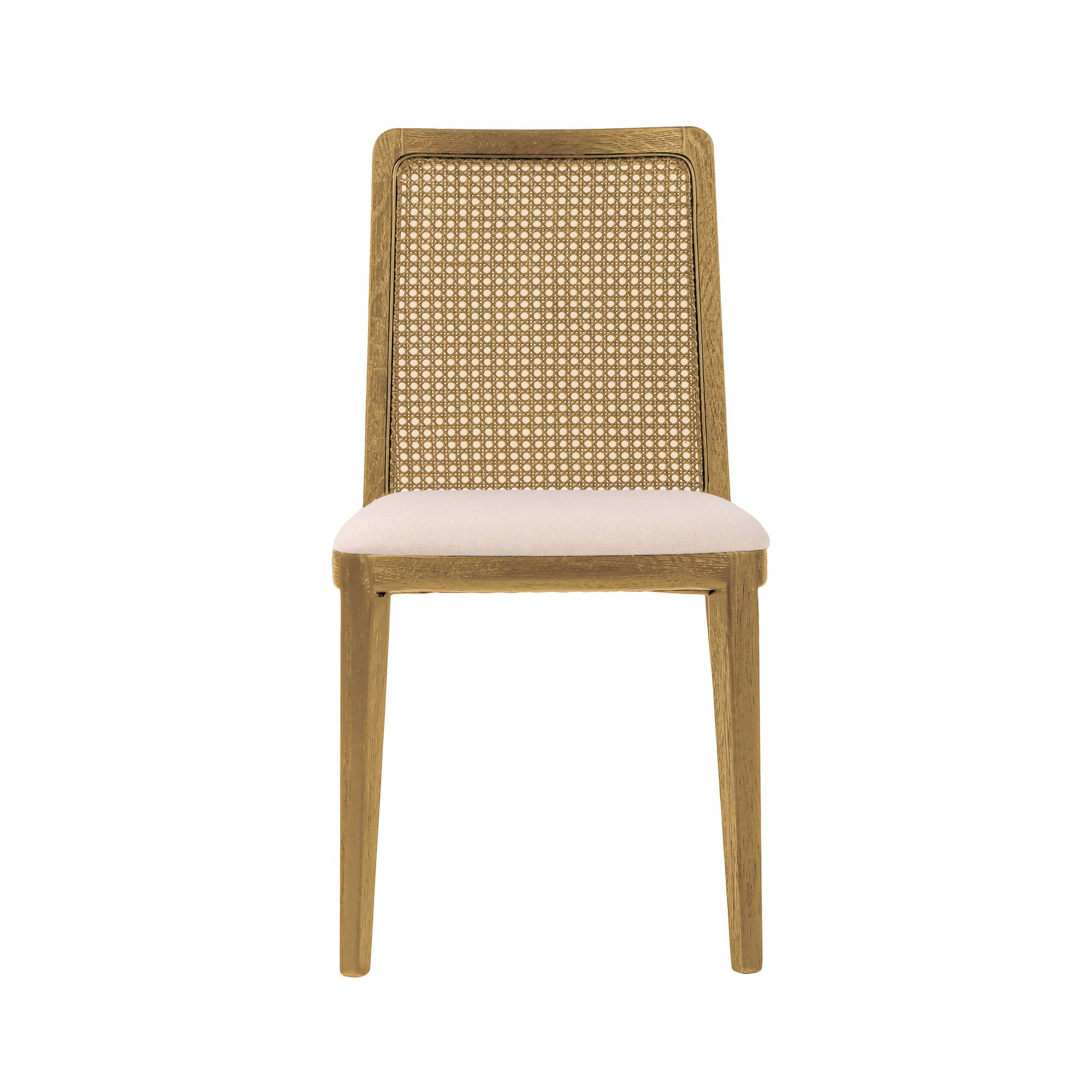 Cane Dining Chair - Oyster Linen