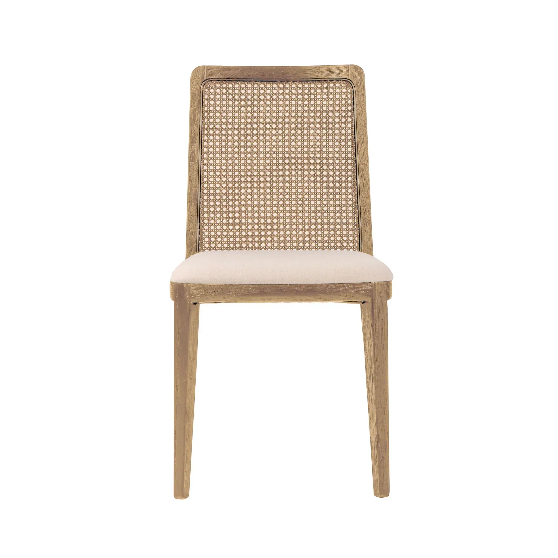 Cane Dining Chair - Oyster Linen