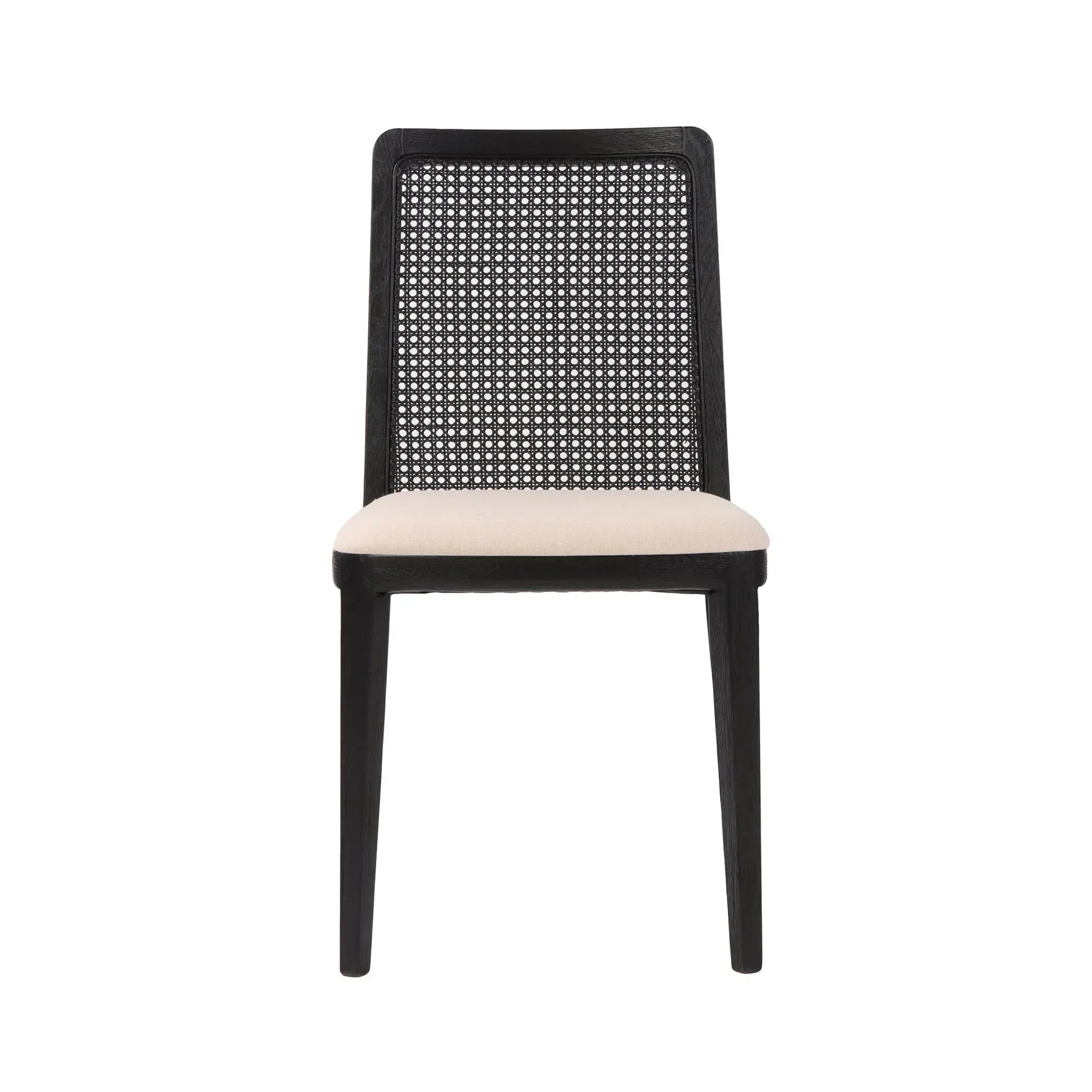 Cane Dining Chair - Oyster Linen