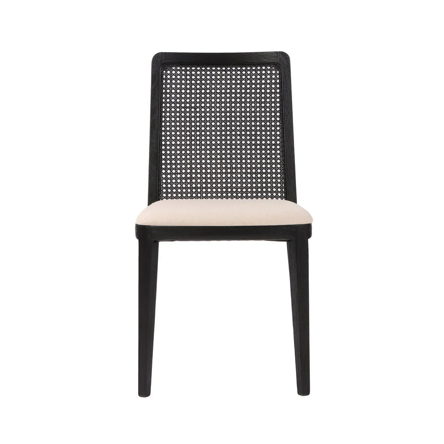 Cane Dining Chair - Oyster Linen