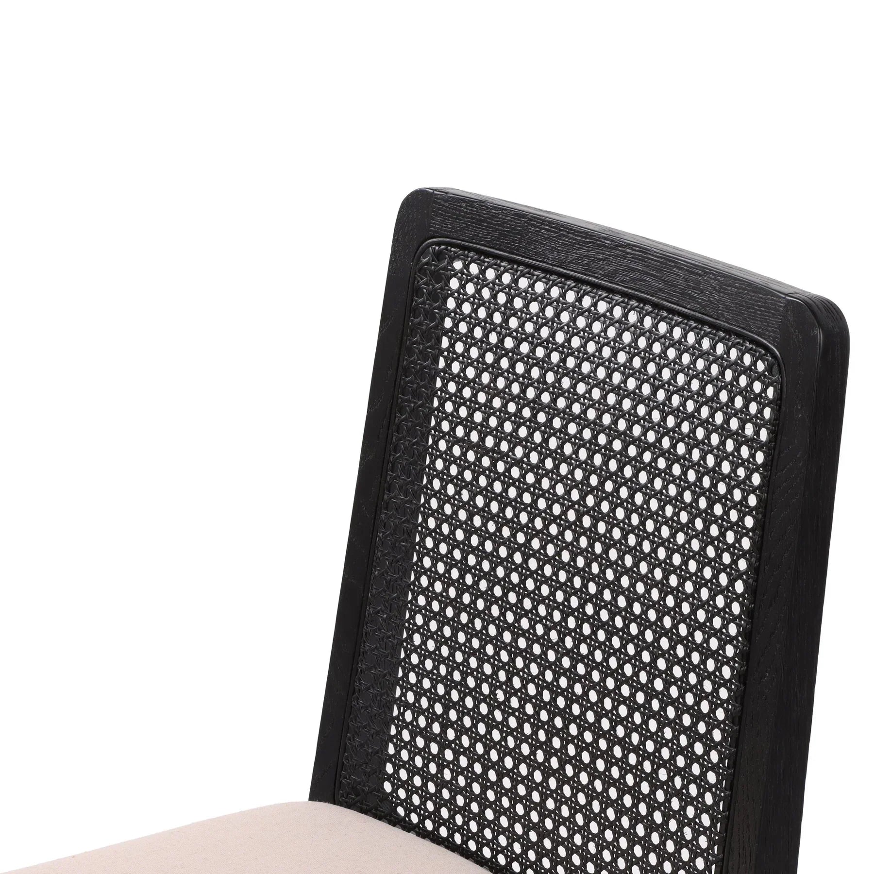 Cane Dining Chair - Oyster Linen