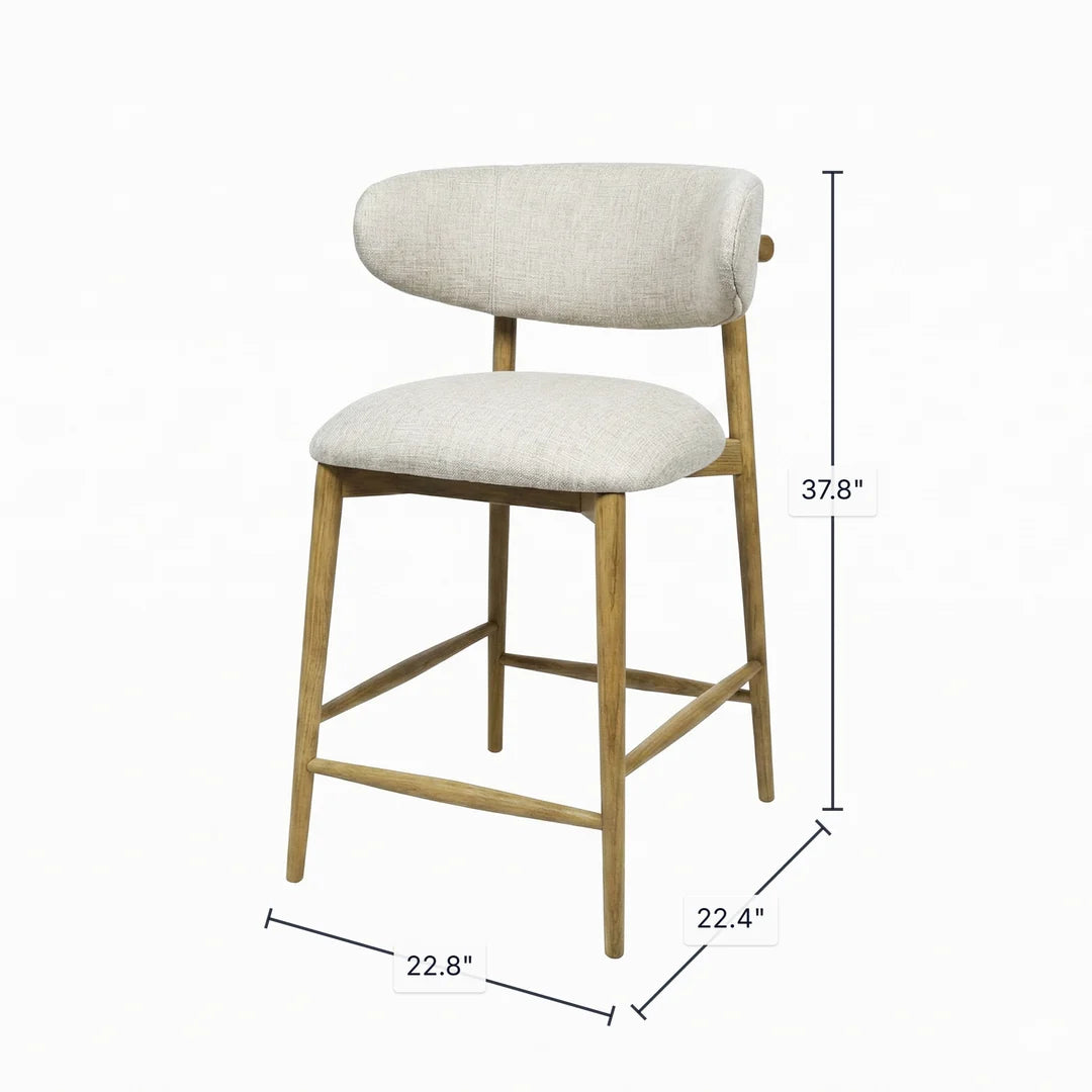 Milo Counter Stool - Vanilla Tweed (Limited Edition)-thumbmail-2