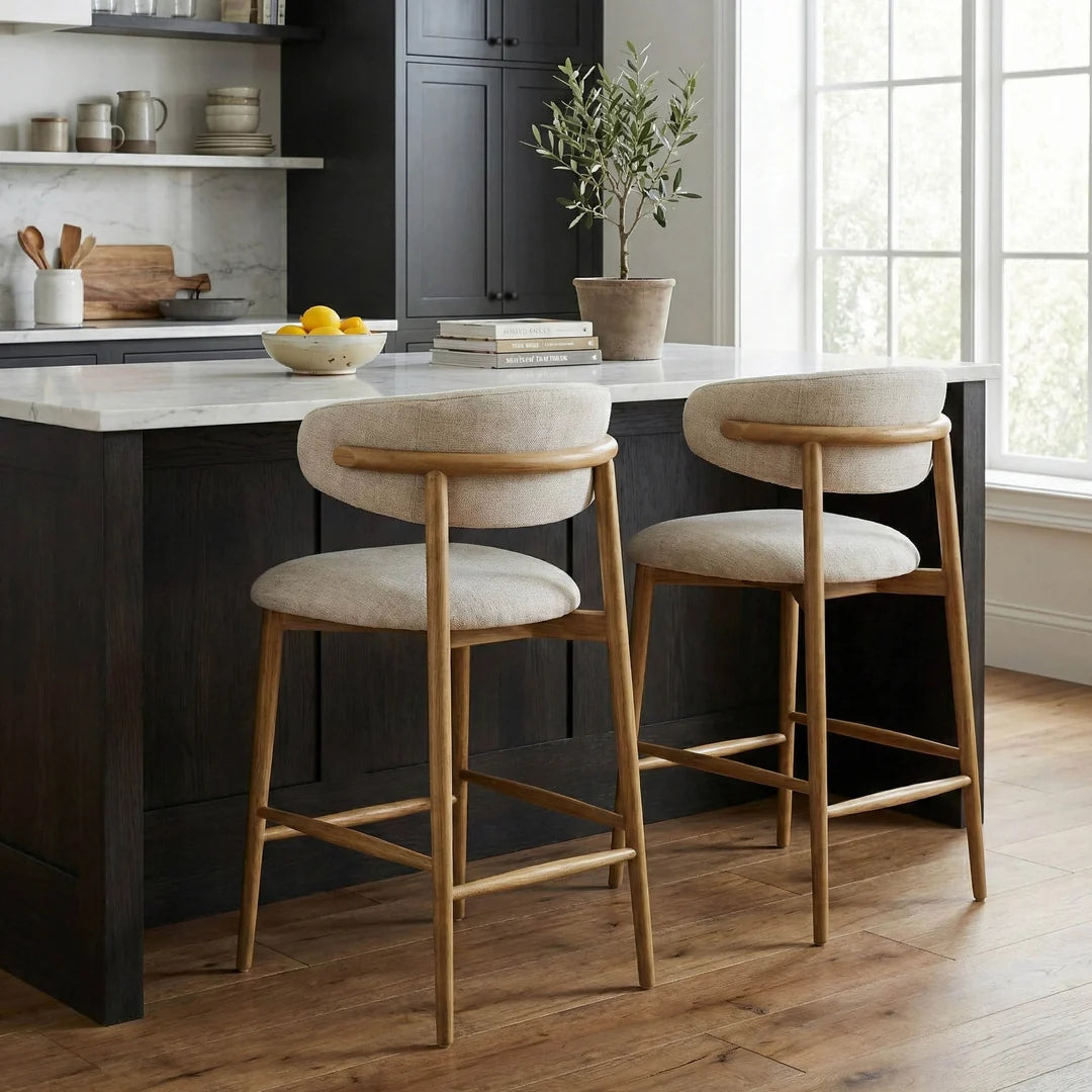 Milo Counter Stool - Vanilla Tweed (Limited Edition)-thumbmail-4