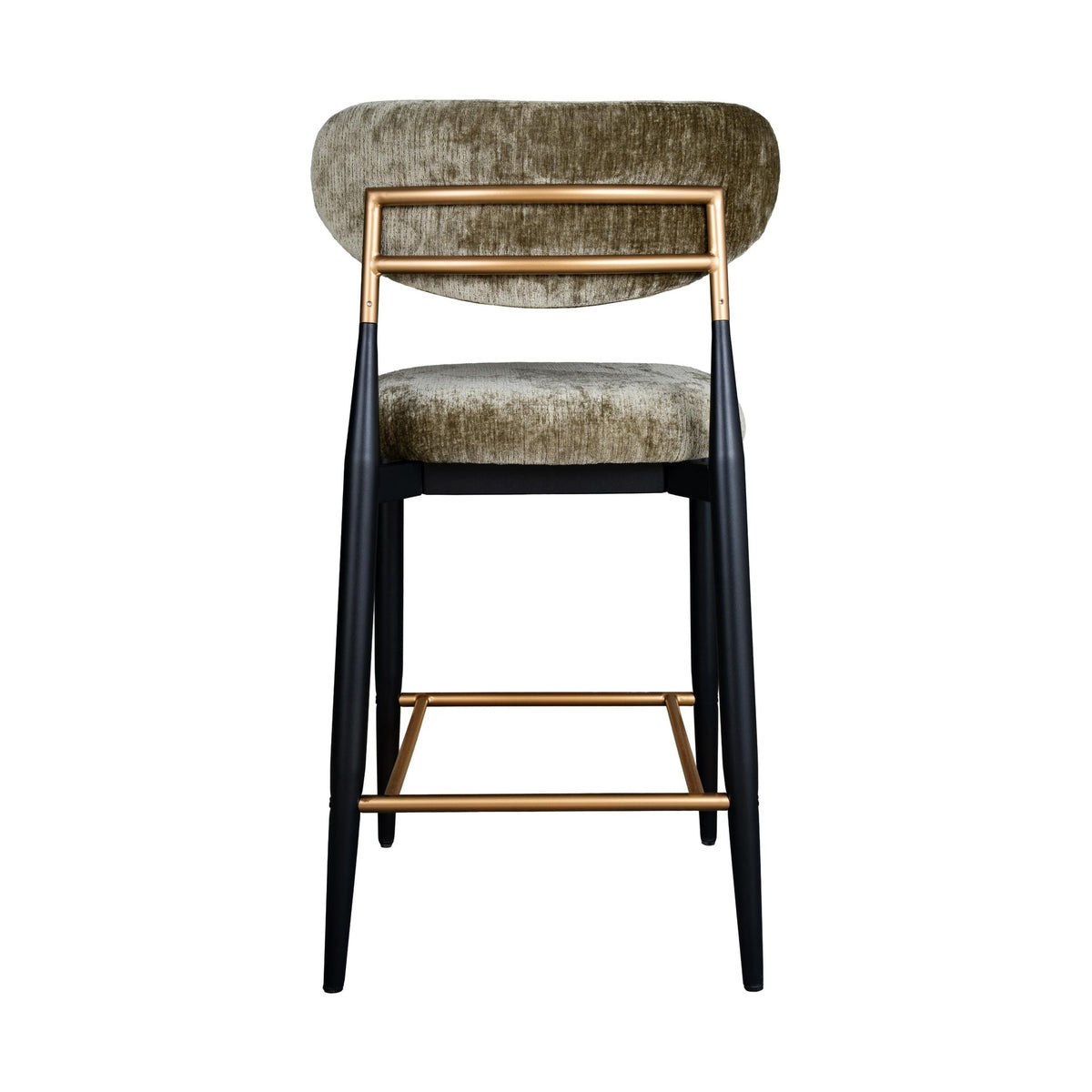 Vera Upholstered Counter Stool in Green with Matte Black & Gold Legs-thumbmail-6