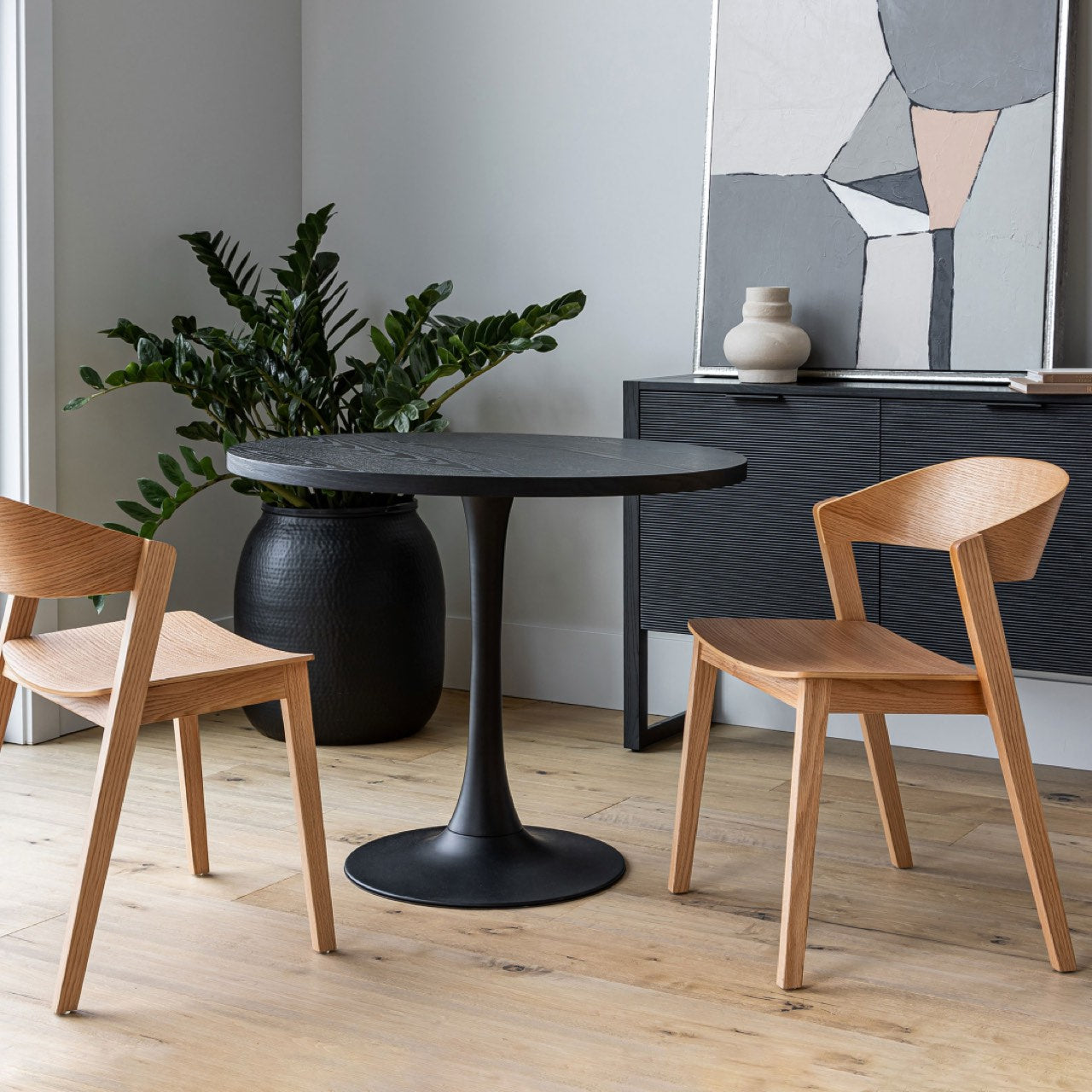 Surface Pedestal Dining Table - Black