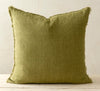 24x24 Lina Linen Pillow Dark Moss