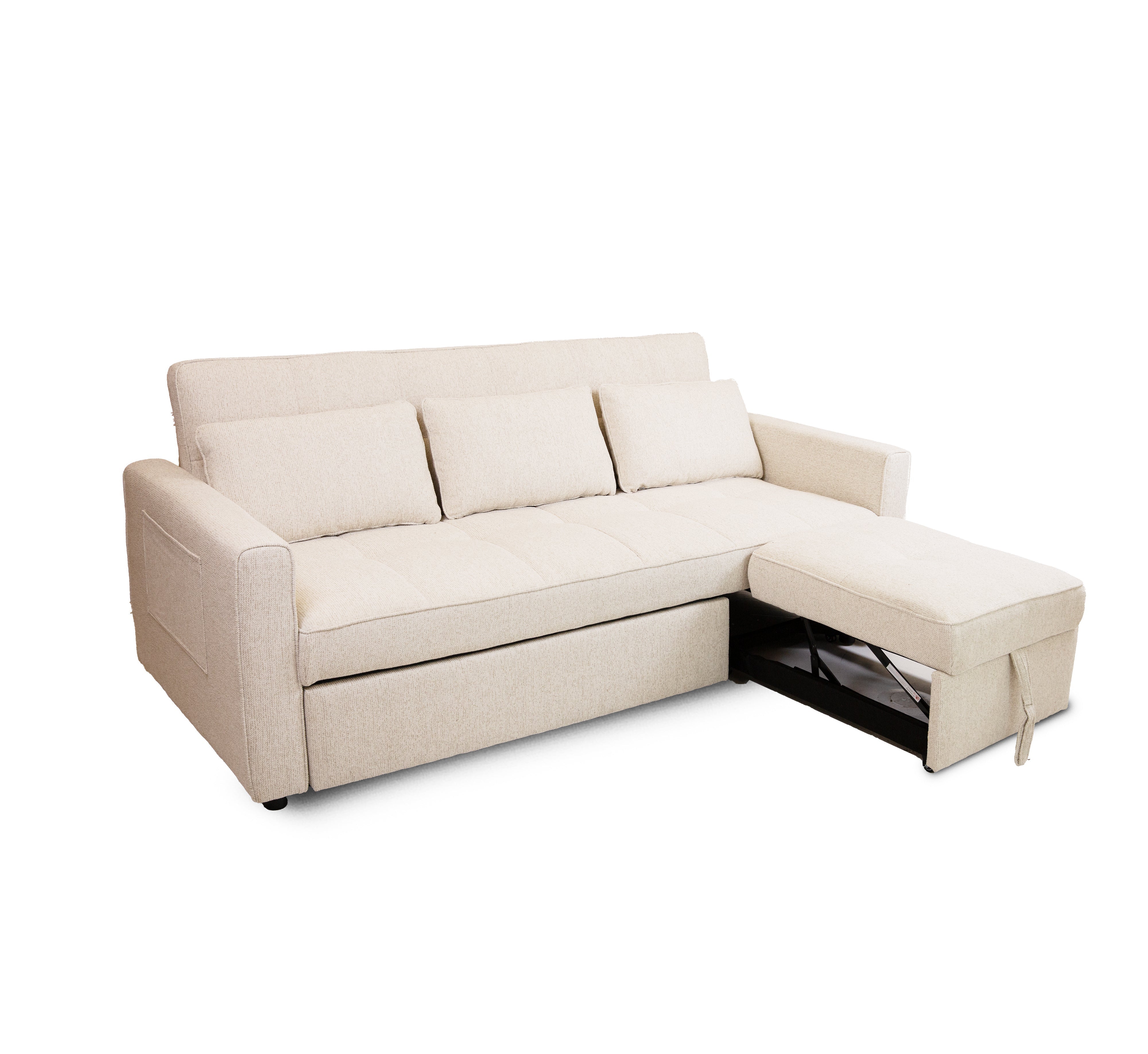 Hedal Sofa Sectional Sleeper - Abby Flax