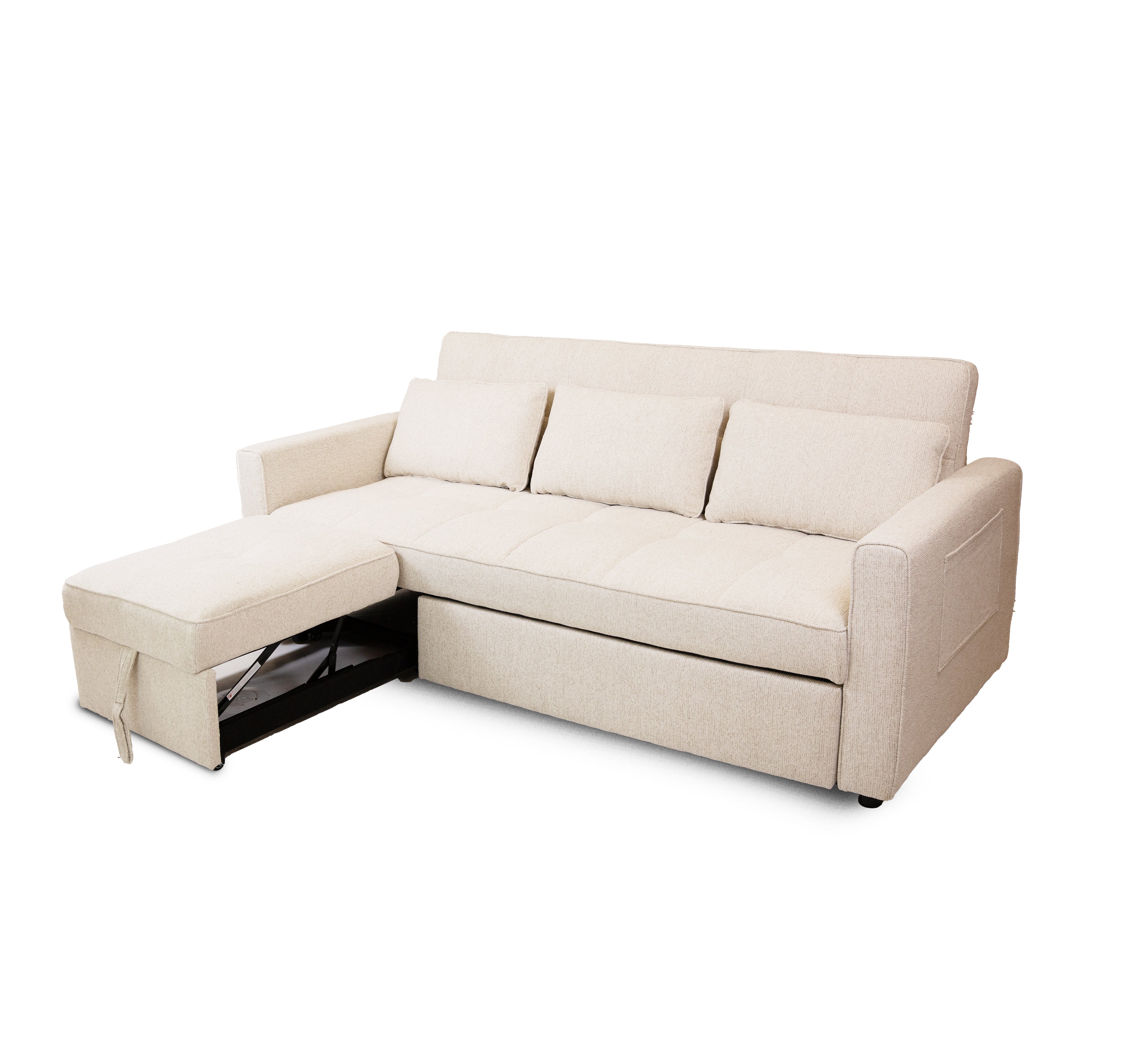 Hedal Sofa Sectional Sleeper - Abby Flax