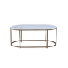 Tane Marble & Gold Oval Coffee Table