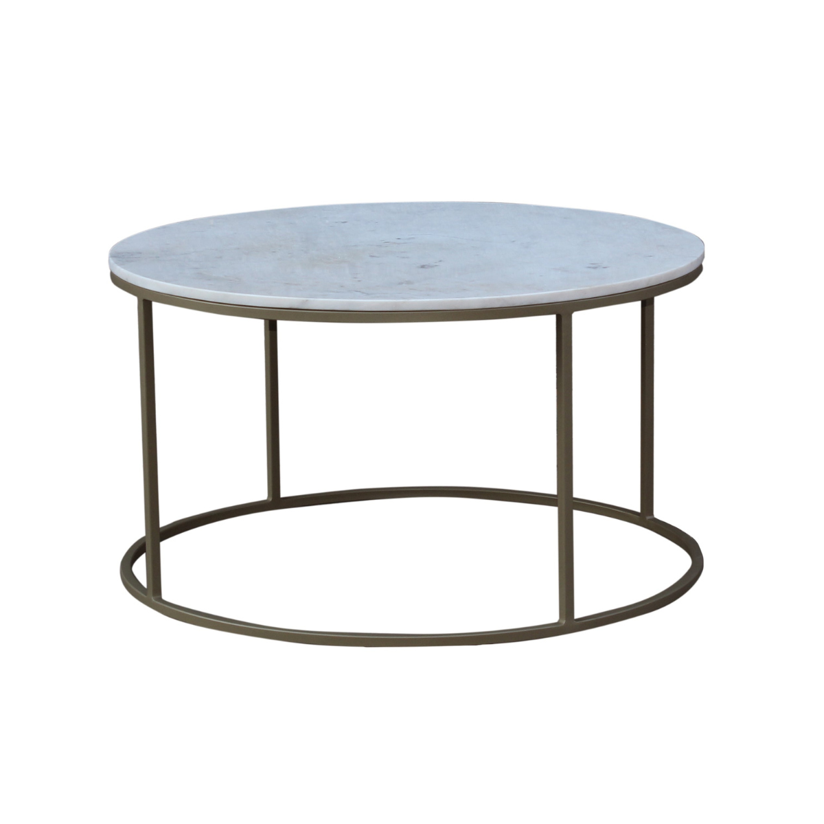 Tane Round Marble Coffee Table Brass Legs